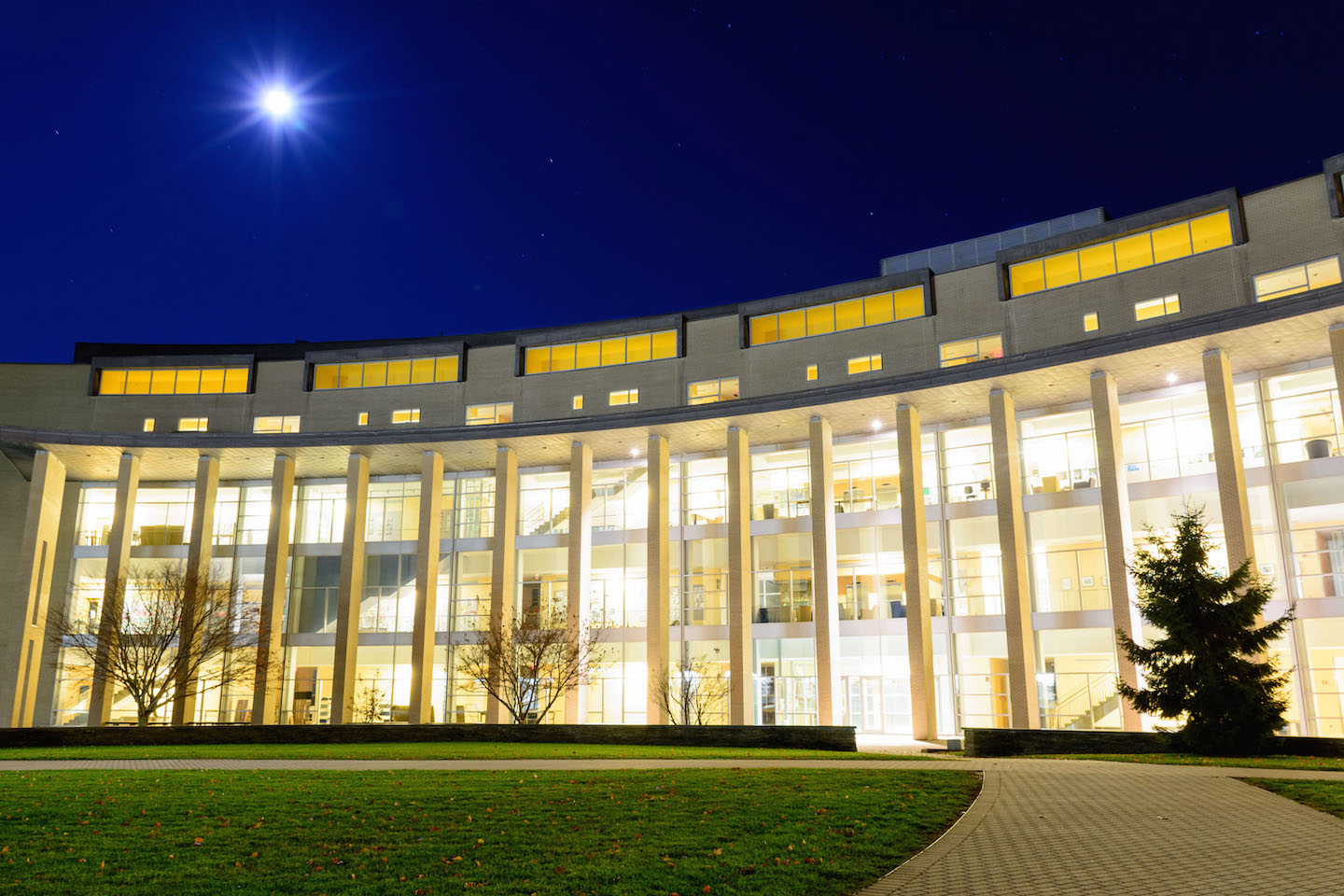 Olin College by night